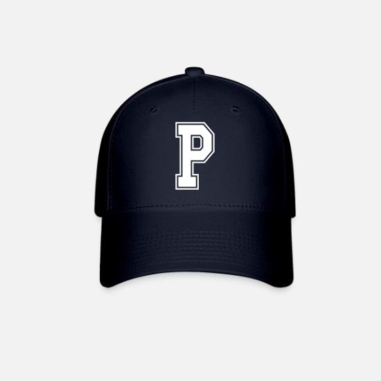 baseball cap with p on it